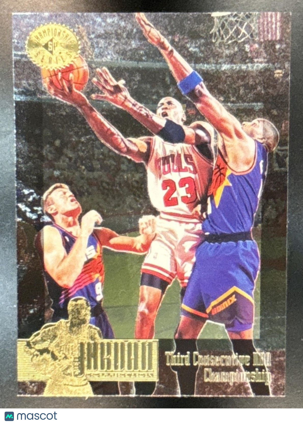 1995-96 Upper Deck The Jordan Collection 3x5 Third Consecutive NBA Championship - Sports Cards