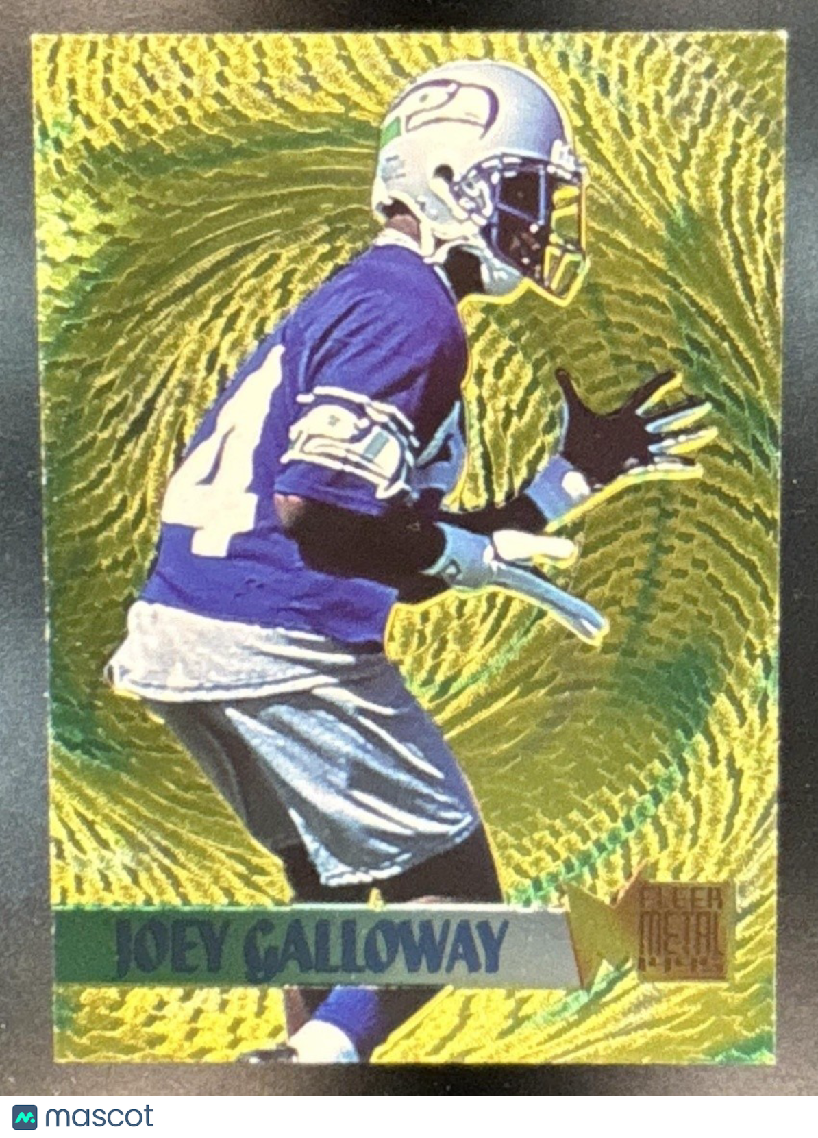 1995 Fleer Metal Joey Galloway Gold Blasters #8 RC Seattle Seahawks - Sports Cards