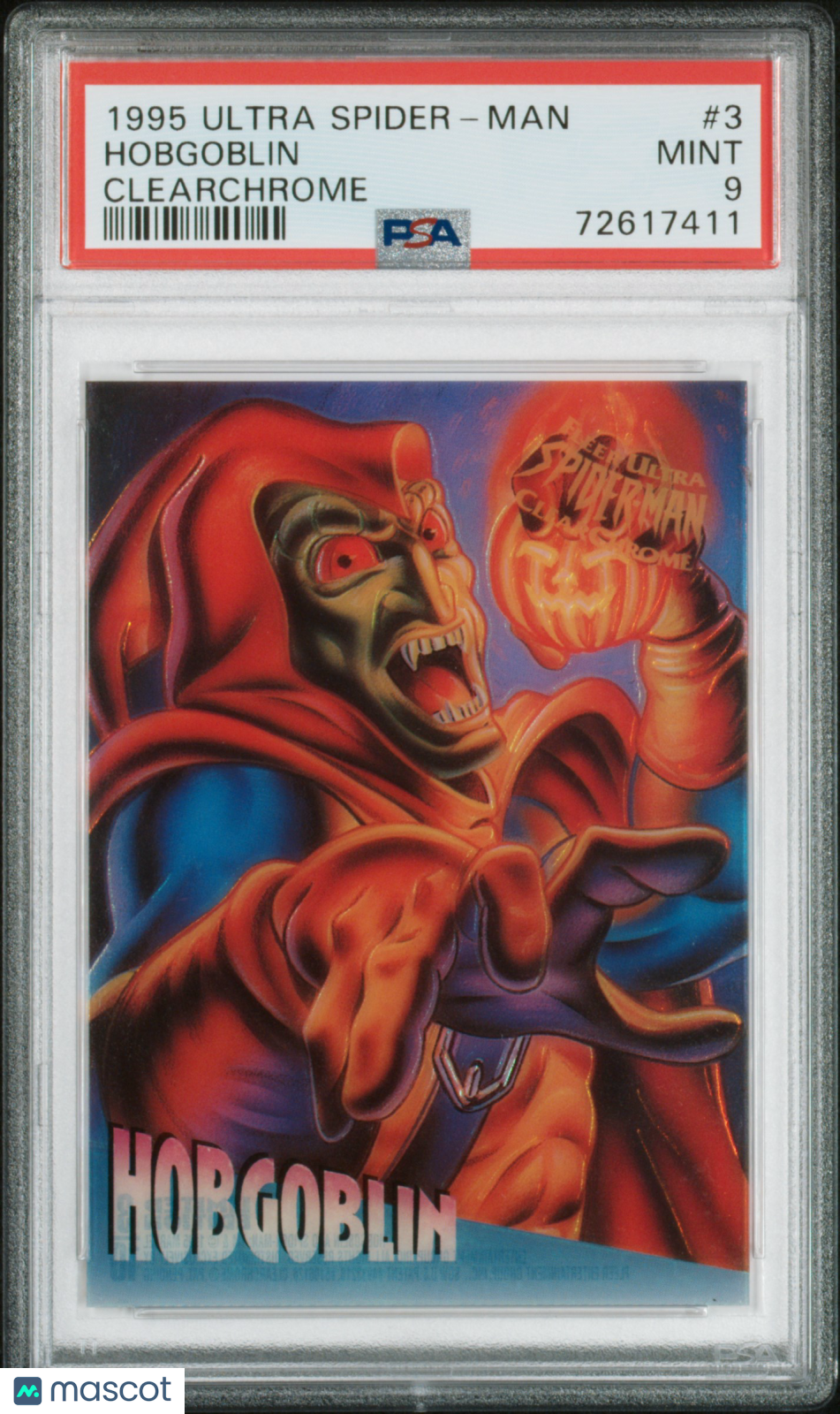 1995 Ultra Spider-Man Clearchrome Ultra Pro Hobgoblin #3 PSA 9 - Graded TCG/CCG
