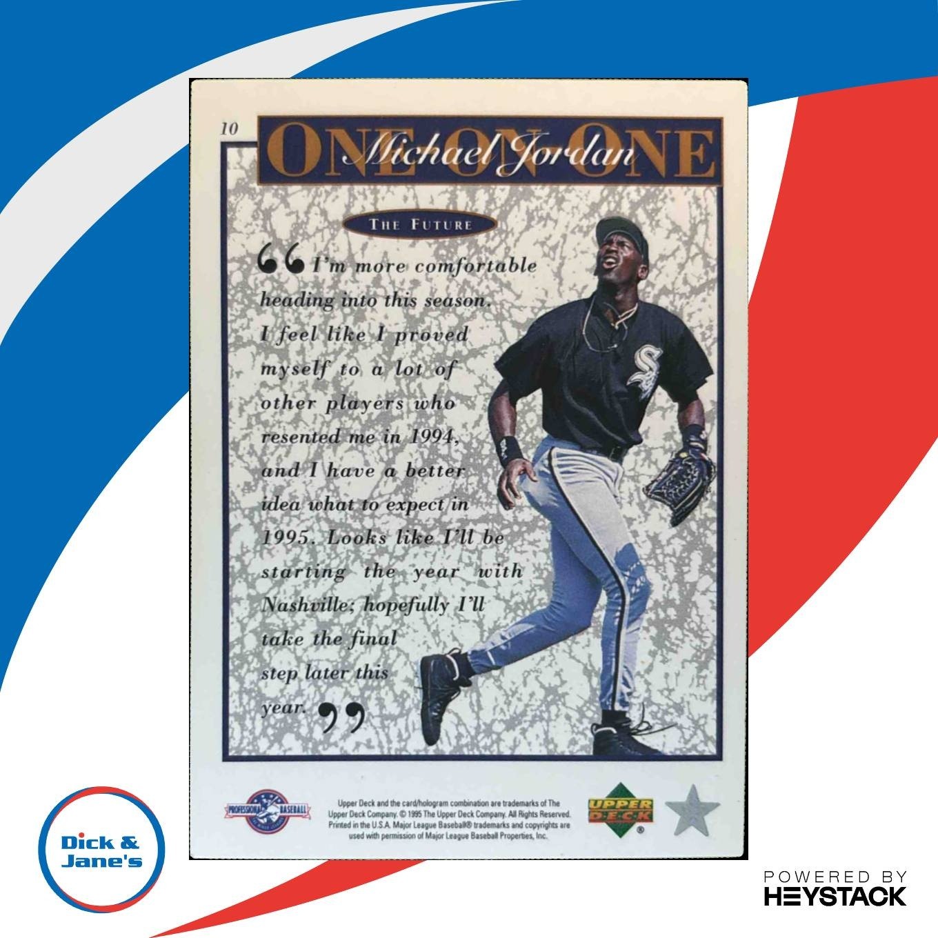 1995 Upper Deck Minor League Michael Jordan One On #10 - Sports Cards