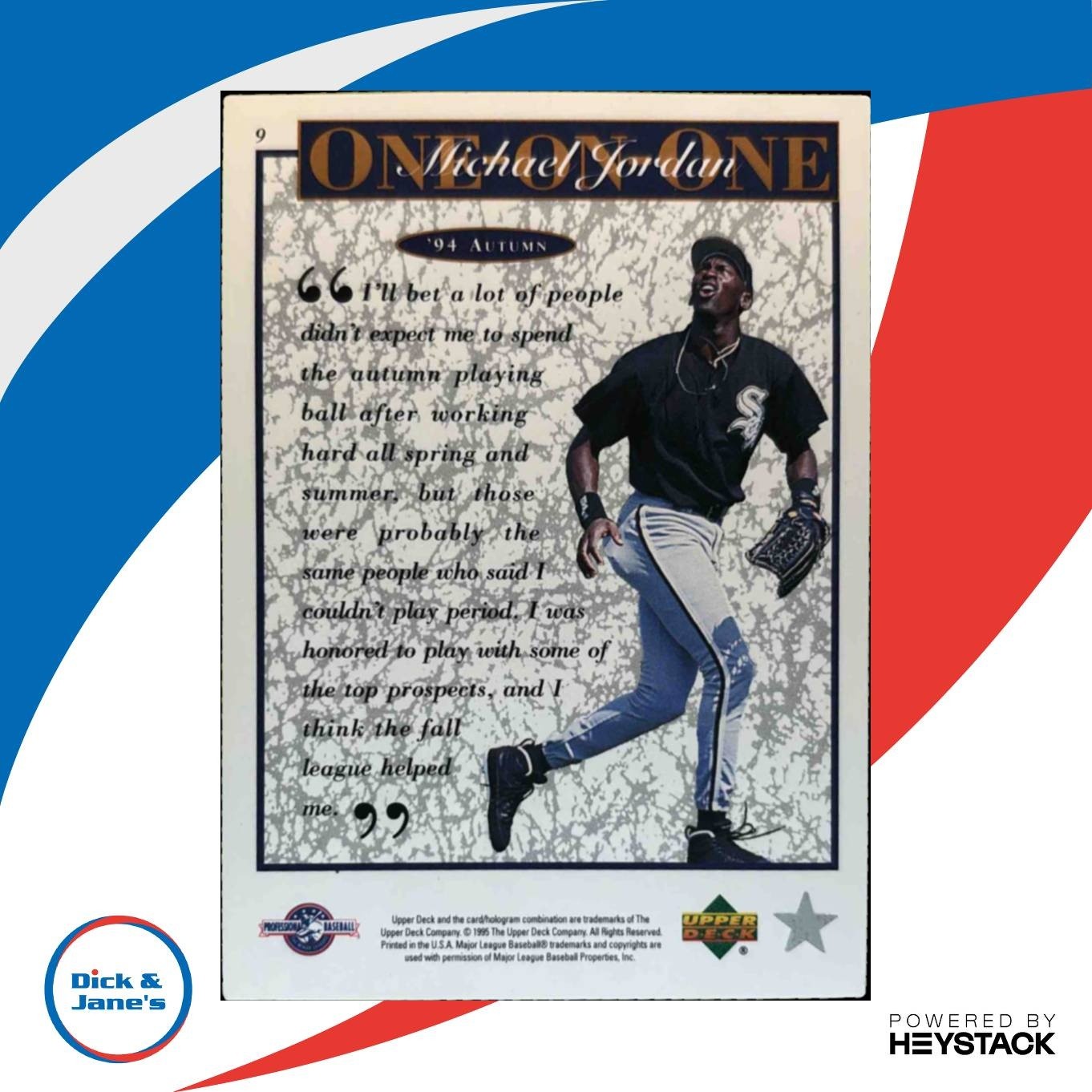 1995 Upper Deck Minor League Michael Jordan One On #9 - Sports Cards