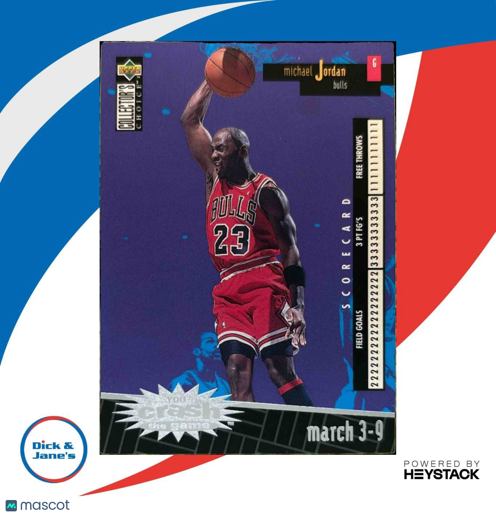1996-97 Collectors Choice Italian Michael Jordan Crash the Game #C30b Bulls - Sports Cards