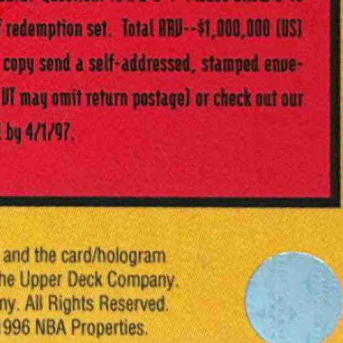 1996-97 Collectors Choice Italian Michael Jordan Crash the Game #C30b Bulls - Sports Cards