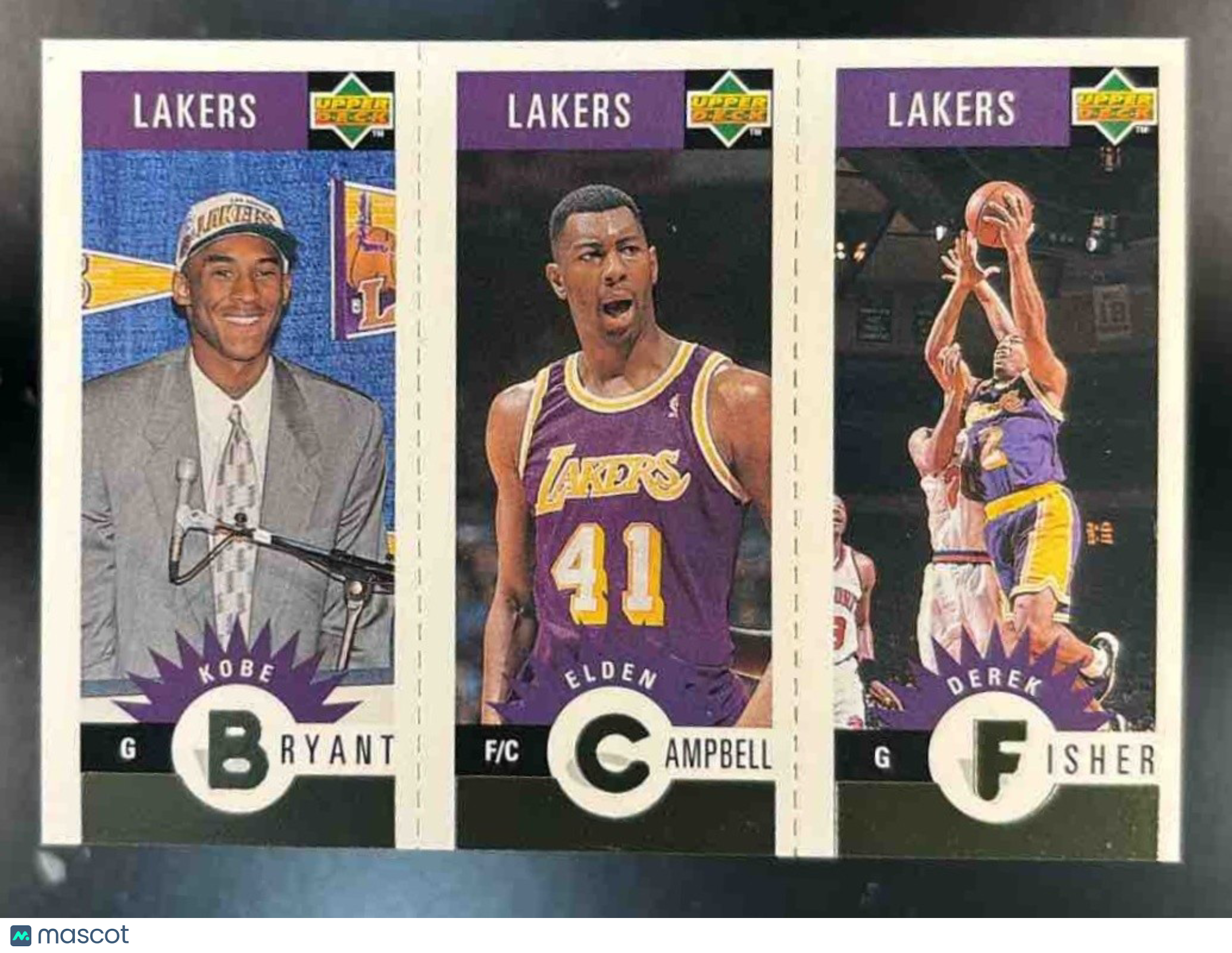 1996-97 Upper Deck Collectors Choice Kobe Bryant Elden Campbell Derek Fisher #L1 - Sports Cards