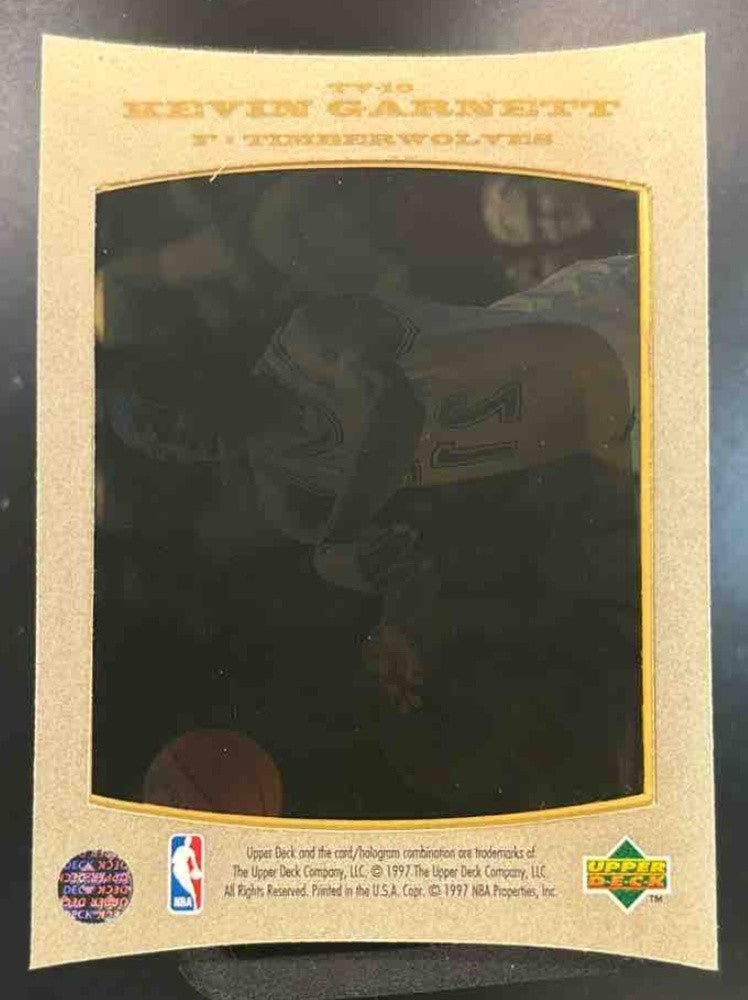 1996-97 Upper Deck Kevin Garnett Predictors II TV Cel #TV10 Timberwolves - Sports Cards