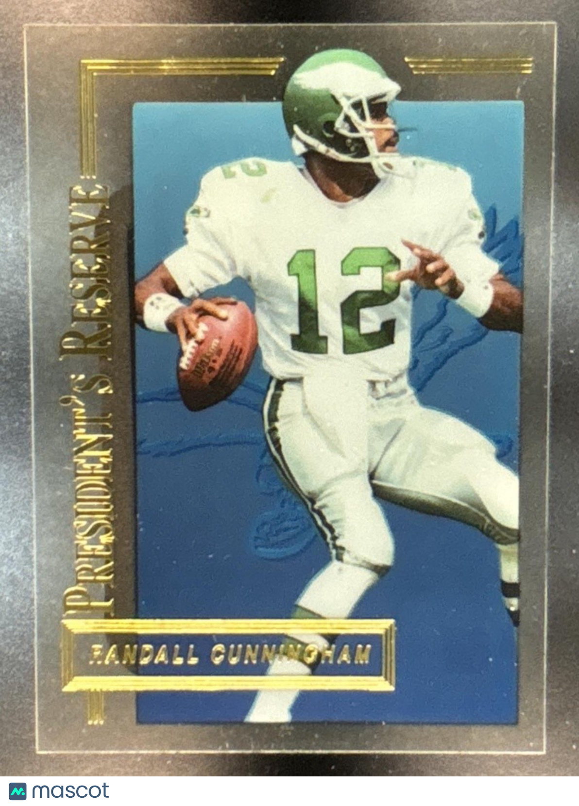 1996 Collector’s Edge President’s Reserve Randall Cunningham #345 Eagles - Sports Cards