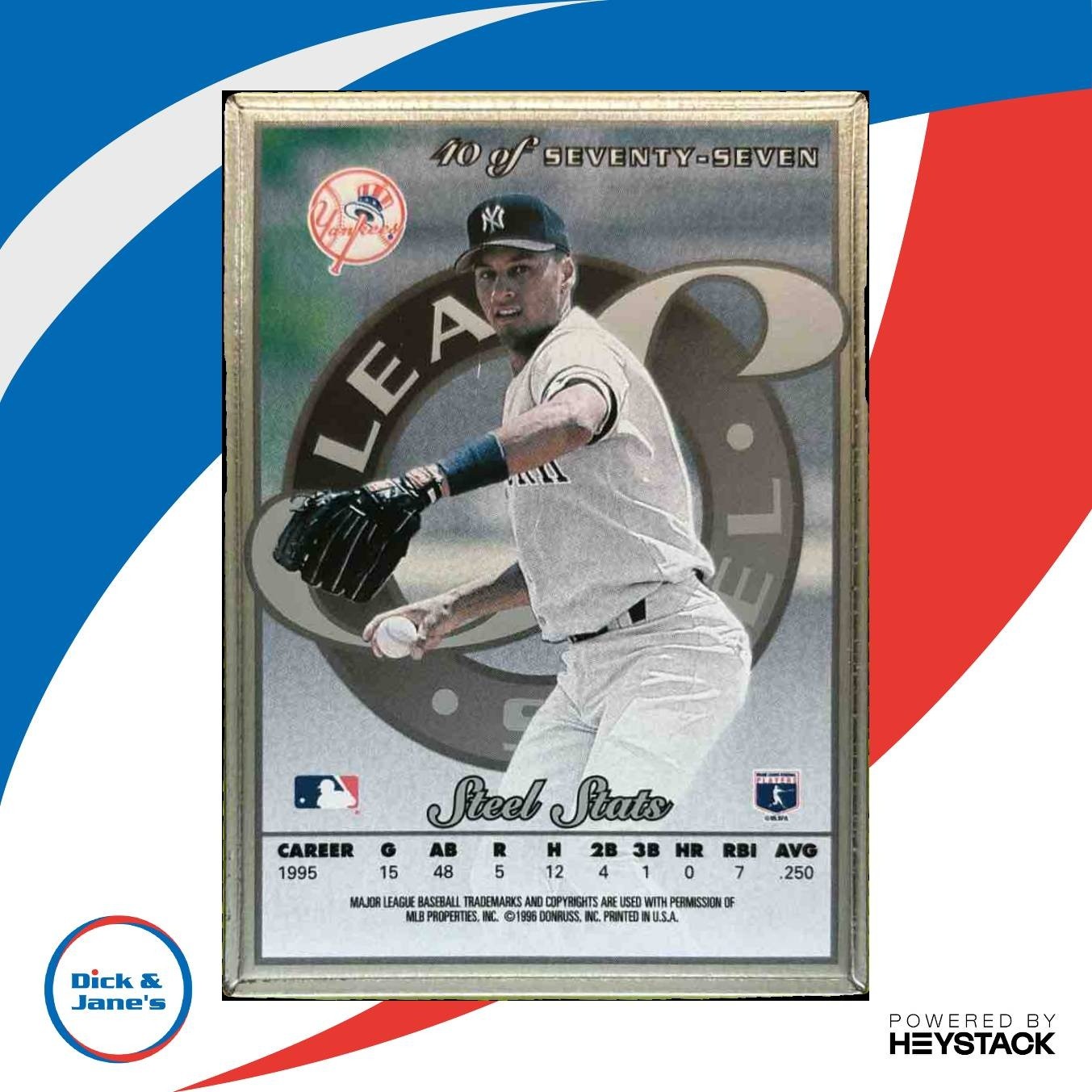 1996 Leaf Preferred Derek Jeter Steel #40 New York Yankees - Sports Cards