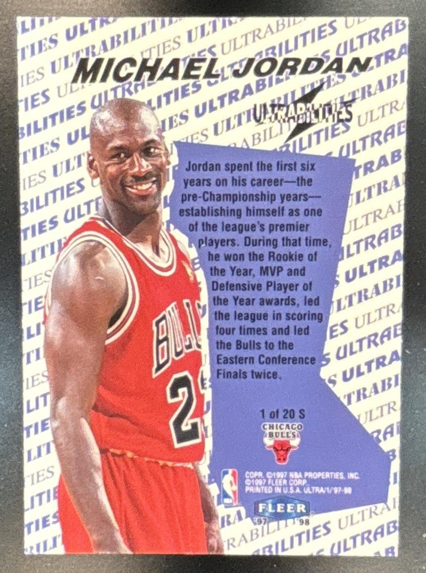 1997-98 Fleer Ultra Michael Jordan Ultrabilities Starter #1 S Chicago Bulls - Sports Cards