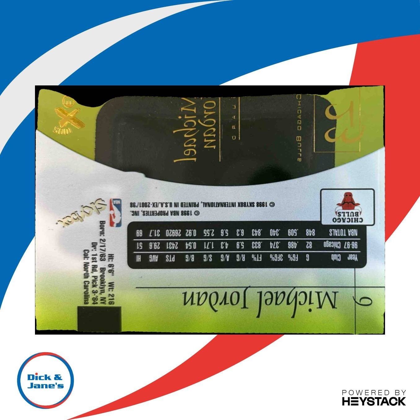 1997-98 Skybox E-X2001 Michael Jordan #9 Chicago Bulls - Sports Cards