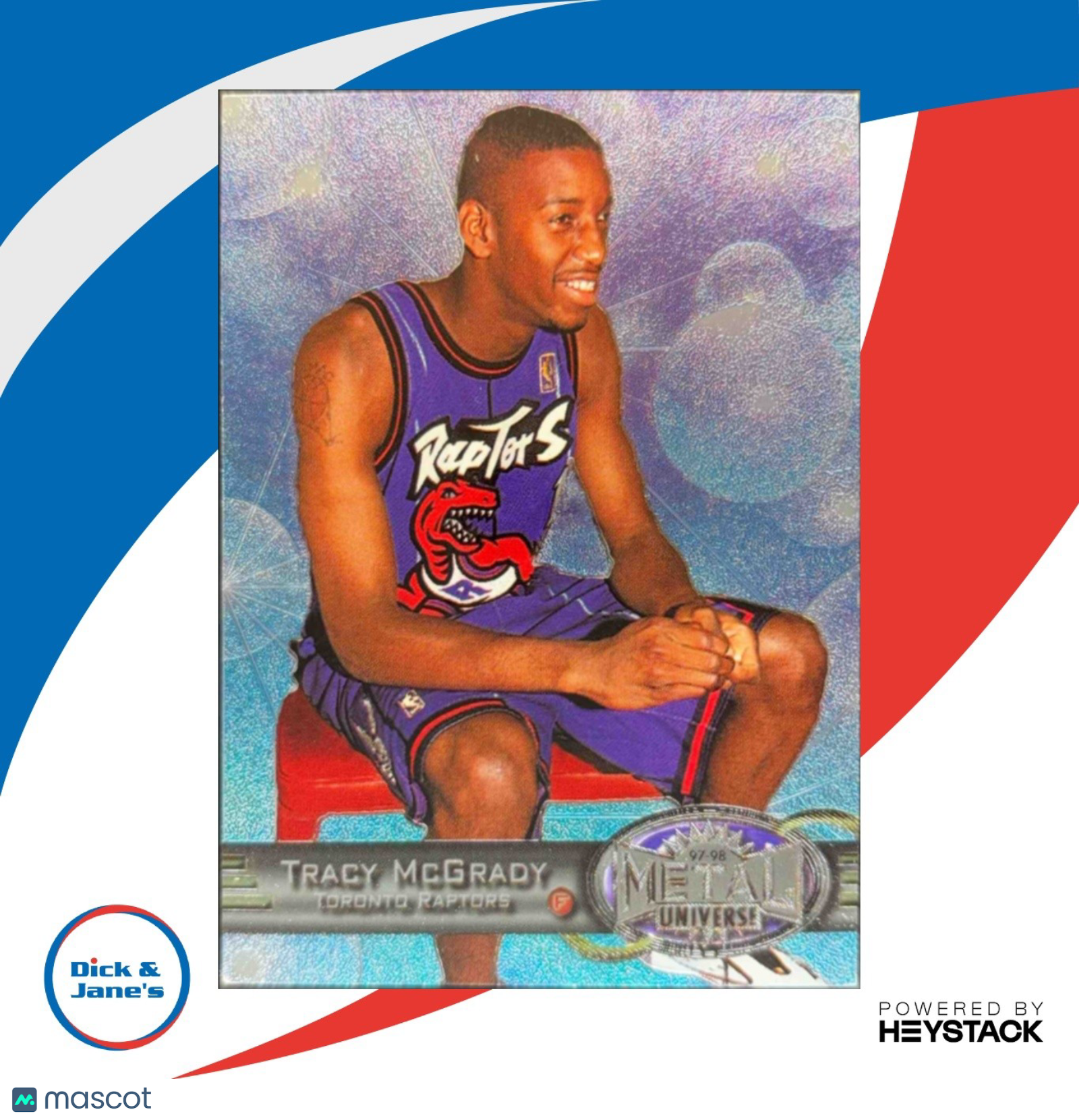 1997-98 Skybox Metal Universe Tracy McGrady #42 RC Toronto Raptors - Sports Cards