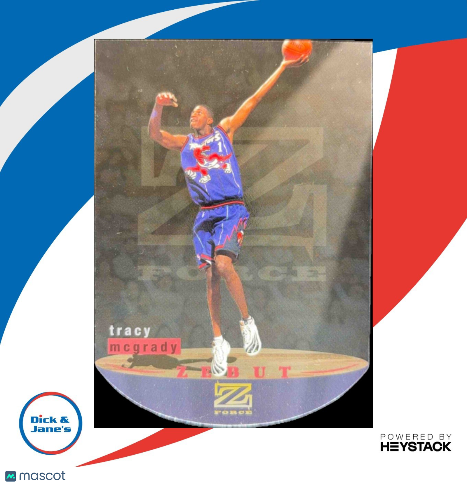 1997-98 Skybox Z-Force Tracy McGrady Zebut #8 ZB RC Toronto Raptors Die Cut - Sports Cards