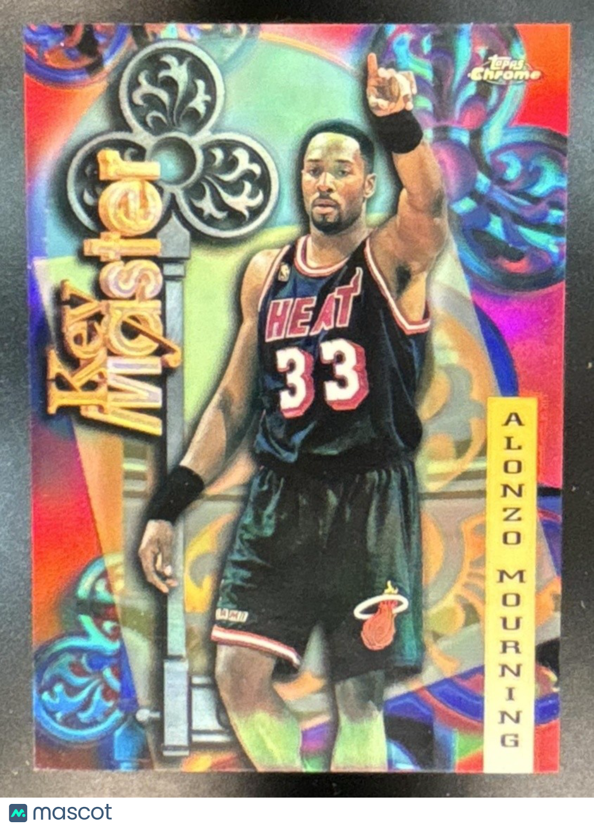 1997-98 Topps Chrome Alonzo Mourning Season’s Best Refractor #24 Miami Heat - Sports Cards