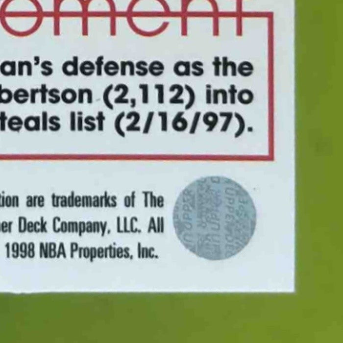 1997-98 Upper Deck Michael Jordan Tribute #MJ64 Chicago Bulls - Sports Cards