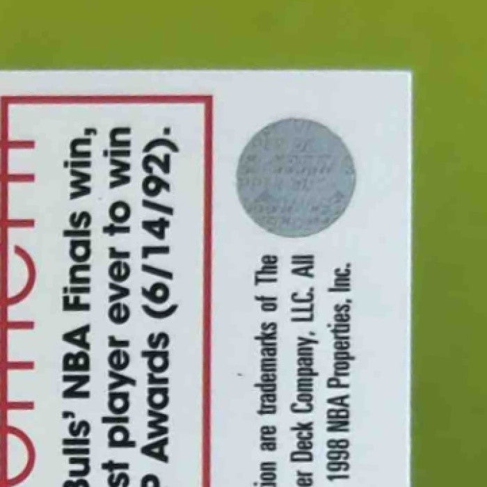 1997-98 Upper Deck Michael Jordan Tribute #MJ68 Chicago Bulls - Sports Cards