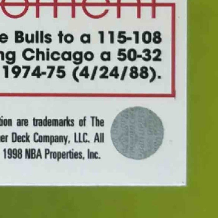 1997-98 Upper Deck Michael Jordan Tribute #MJ76 Chicago Bulls - Sports Cards