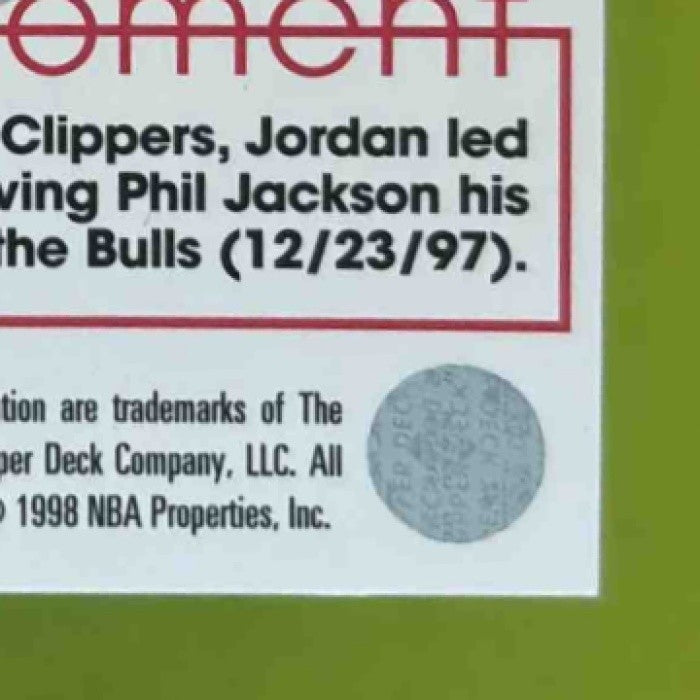 1997-98 Upper Deck Michael Jordan Tribute #MJ82 Chicago Bulls - Sports Cards