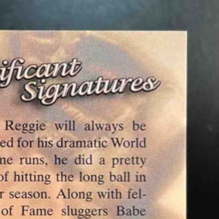 1997 Donruss Signature Series Reggie Jackson Significant Signatures /2000 Auto - Sports Cards