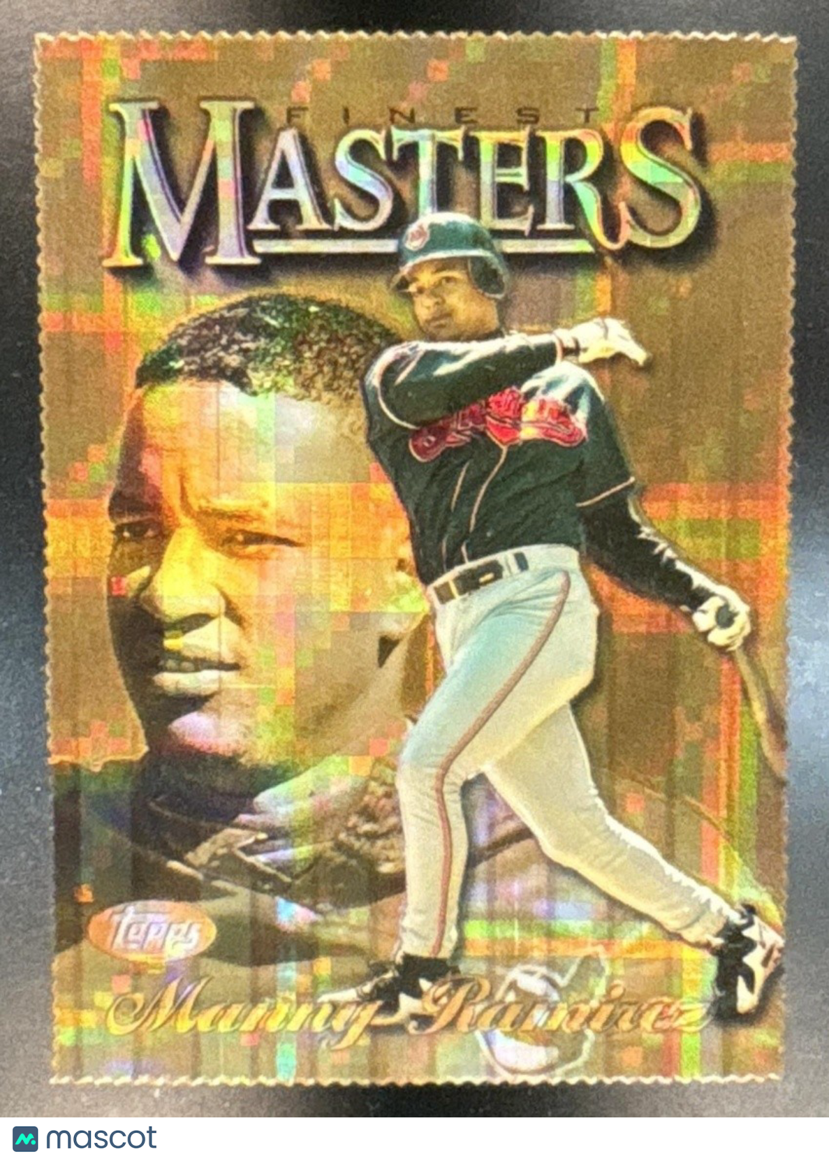 1997 Finest Embossed Die Cut Refractor Manny Ramirez #349 Cleveland Indians RARE - Sports Cards