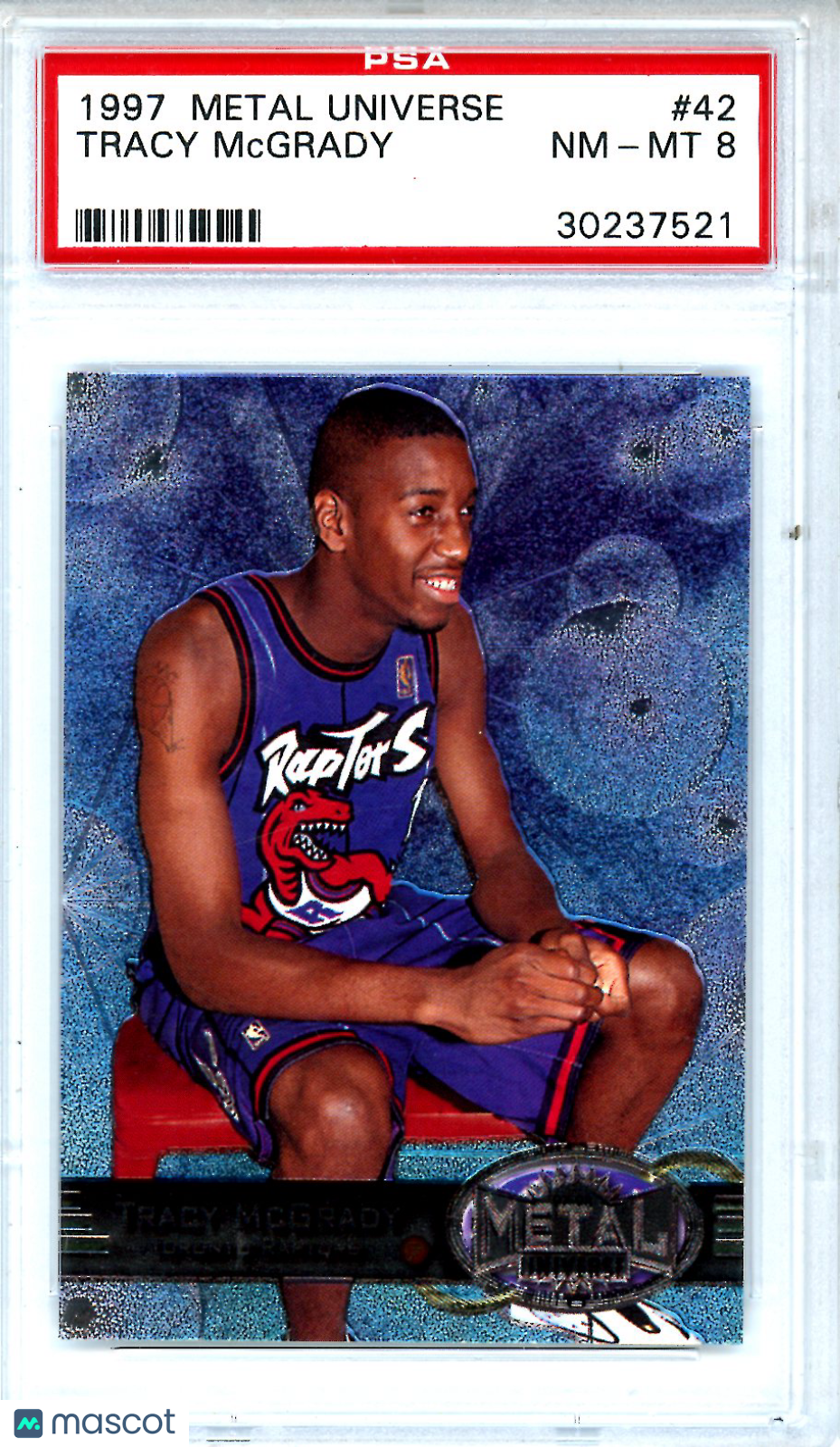 1997 Metal Universe Tracy Mcgrady Rookie #42 PSA 8 Toronto Raptors - Graded Sports Cards