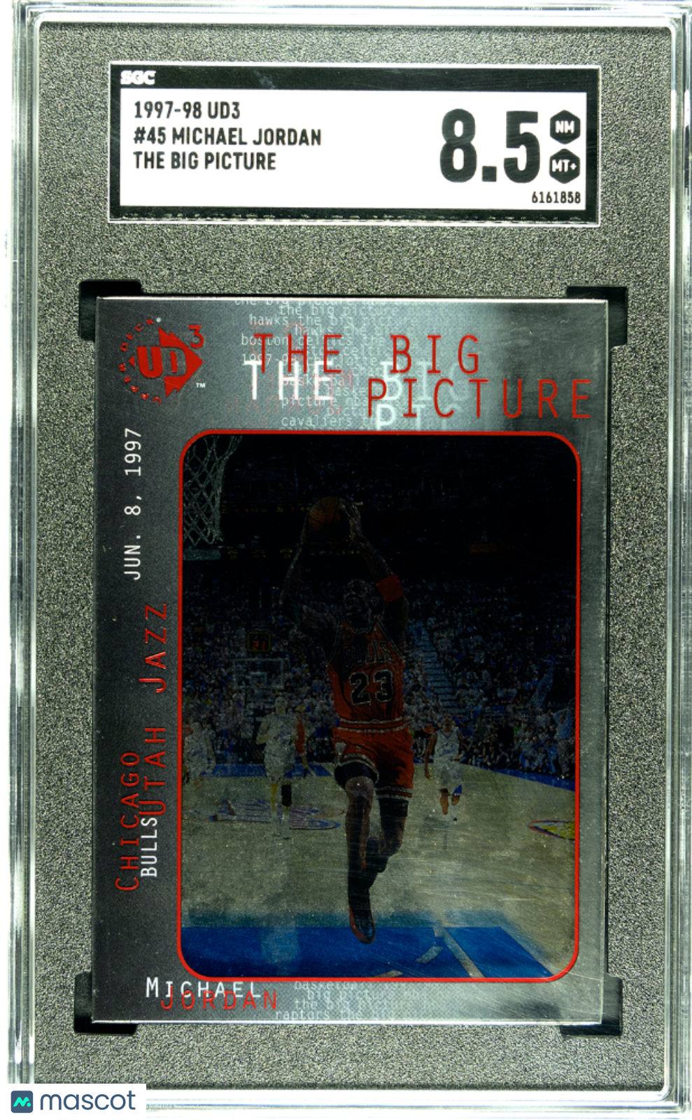 1997 Upper Deck UD3 Michael Jordan The Big Picture #45 SGC 8.5 chicago bulls - Graded Sports Cards