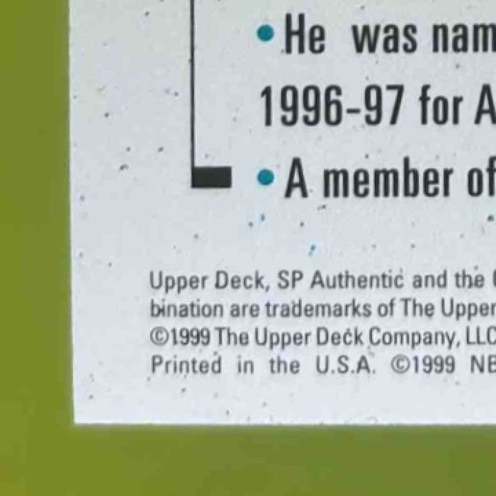 1998-99 SP Authentic Mike Bibby /3500 #92 RC Vancouver Grizzlies - Sports Cards