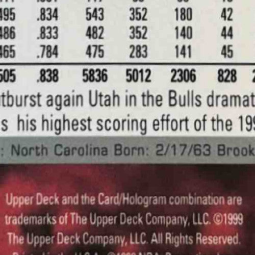1998-99 Upper Deck Michael Jordan #230s Chicago Bulls - Sports Cards