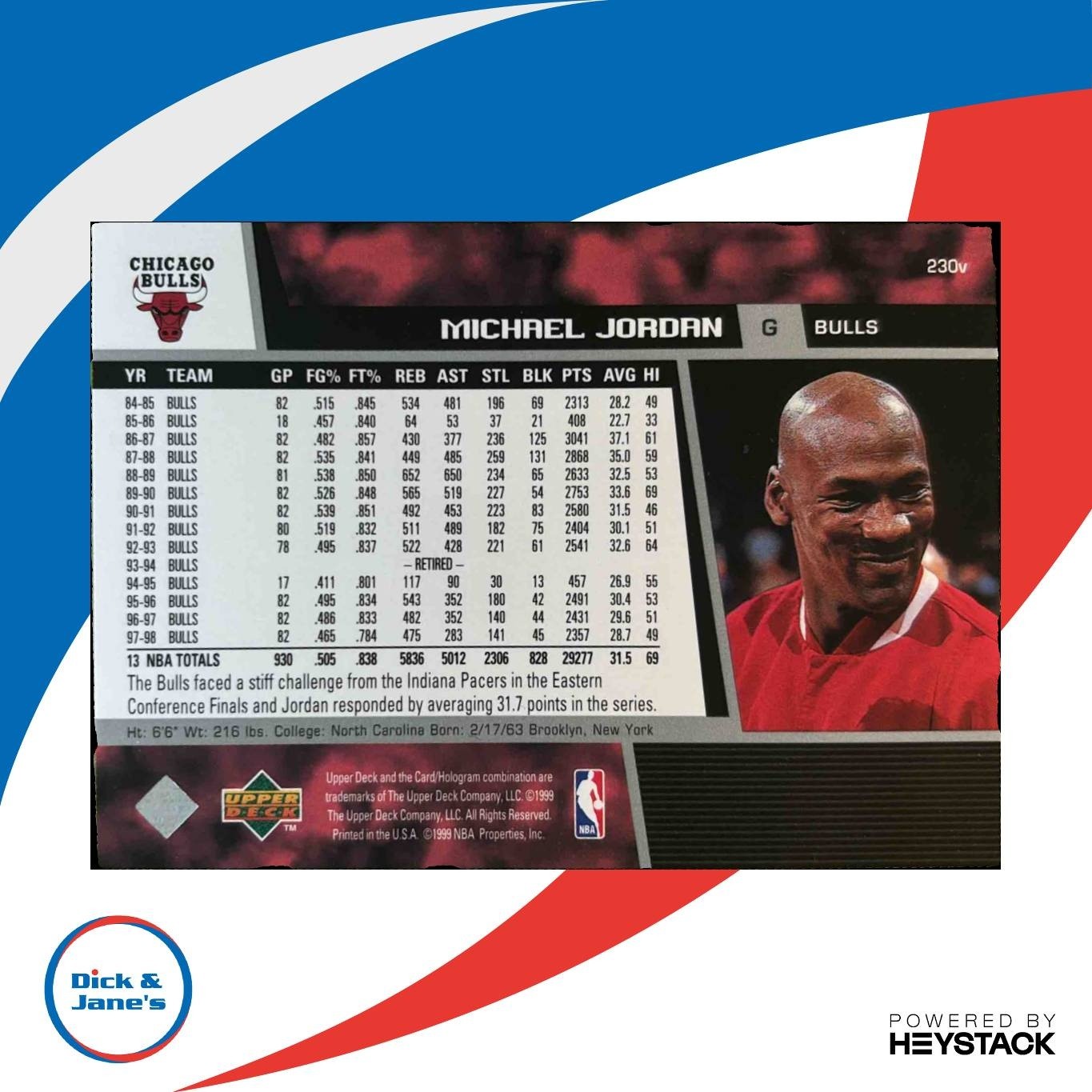 1998-99 Upper Deck Michael Jordan #230v Chicago Bulls - Sports Cards