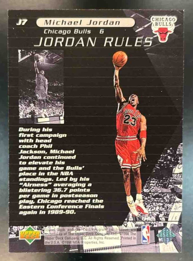 1998-99 Upper Deck Ovation Michael Jordan Rules #J7 Chicago Bulls - Sports Cards
