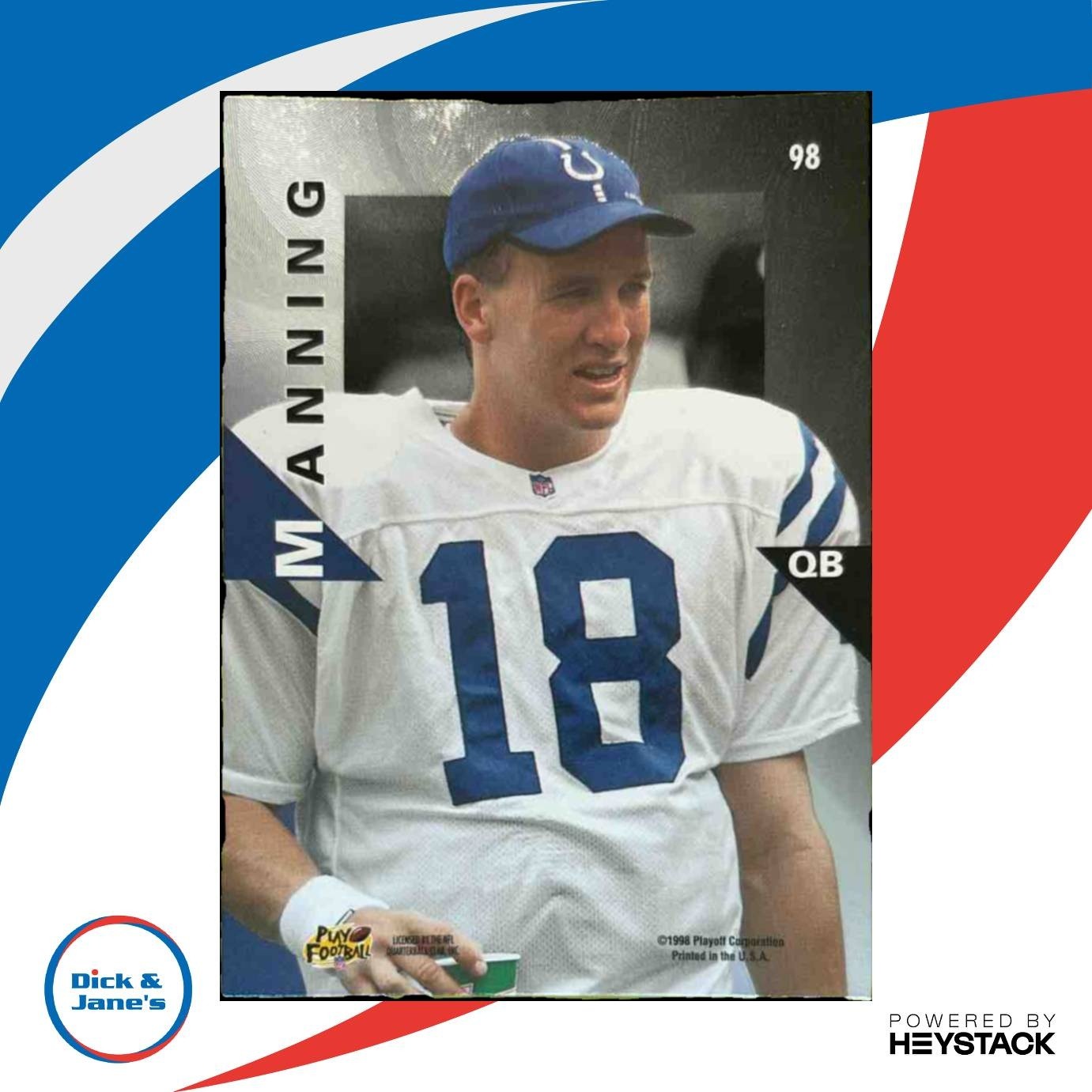 1998 Playoff Momentum SSD Hobby Peyton Manning #98 RC Indianapolis Colts - Sports Cards