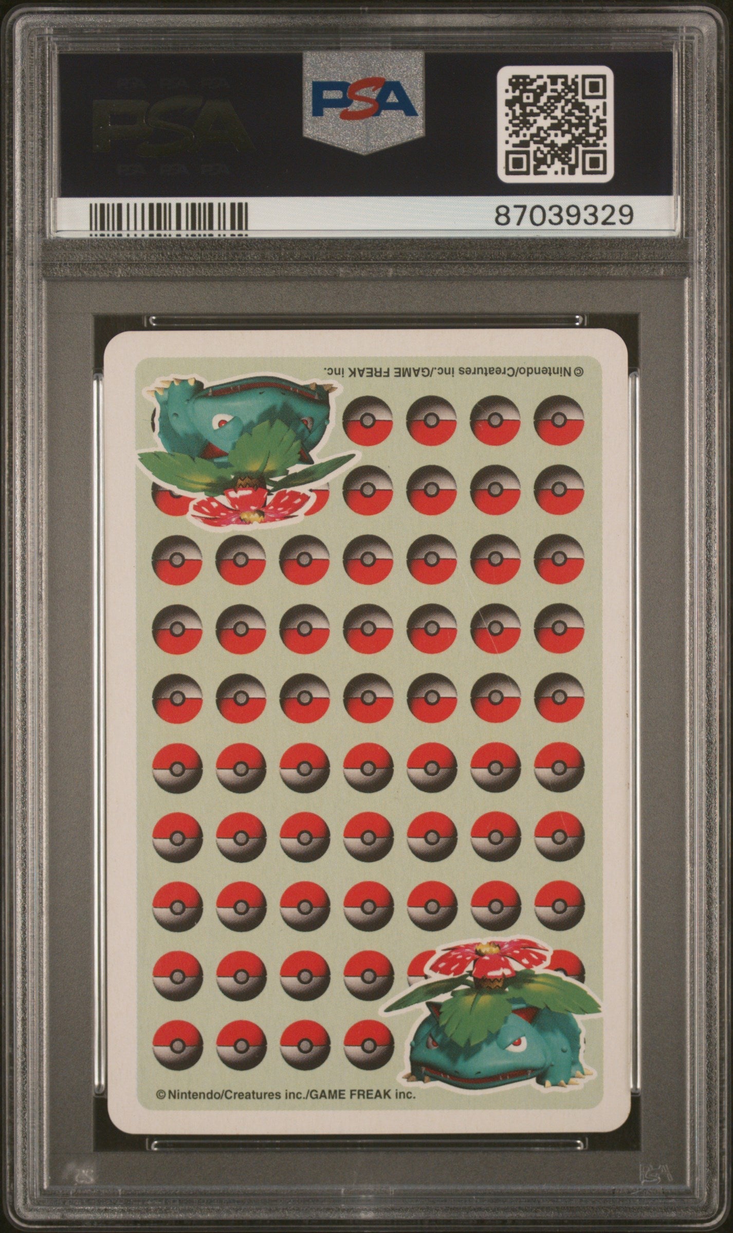 1998 Pokemon Stadium Green Version Playing Cards Bulbasaur Greek PSA 9 - Graded TCG/CCG