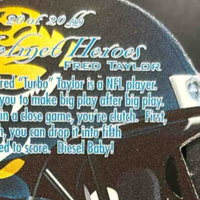 1998 Skybox E-X2001 Fred Taylor Helmet Heroes #20hh RC Jacksonville Jaguars - Sports Cards