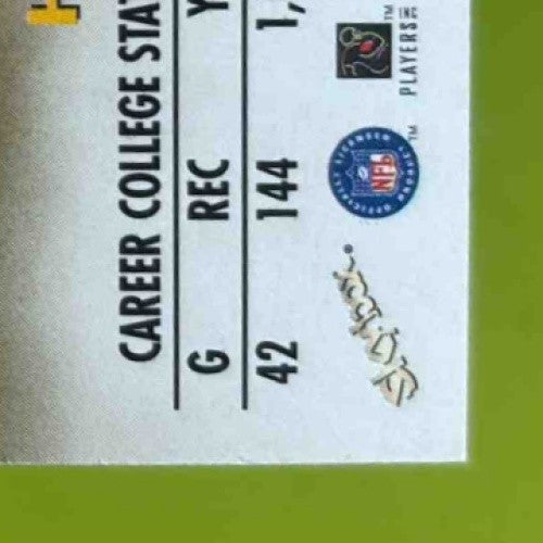 1998 Skybox Hines Ward Autographics #NNO RC Pittsburgh Steelers - Sports Cards