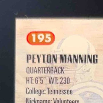 1998 Topps Stadium Club Peyton Manning #195 RC Indianapolis Colts - Sports Cards