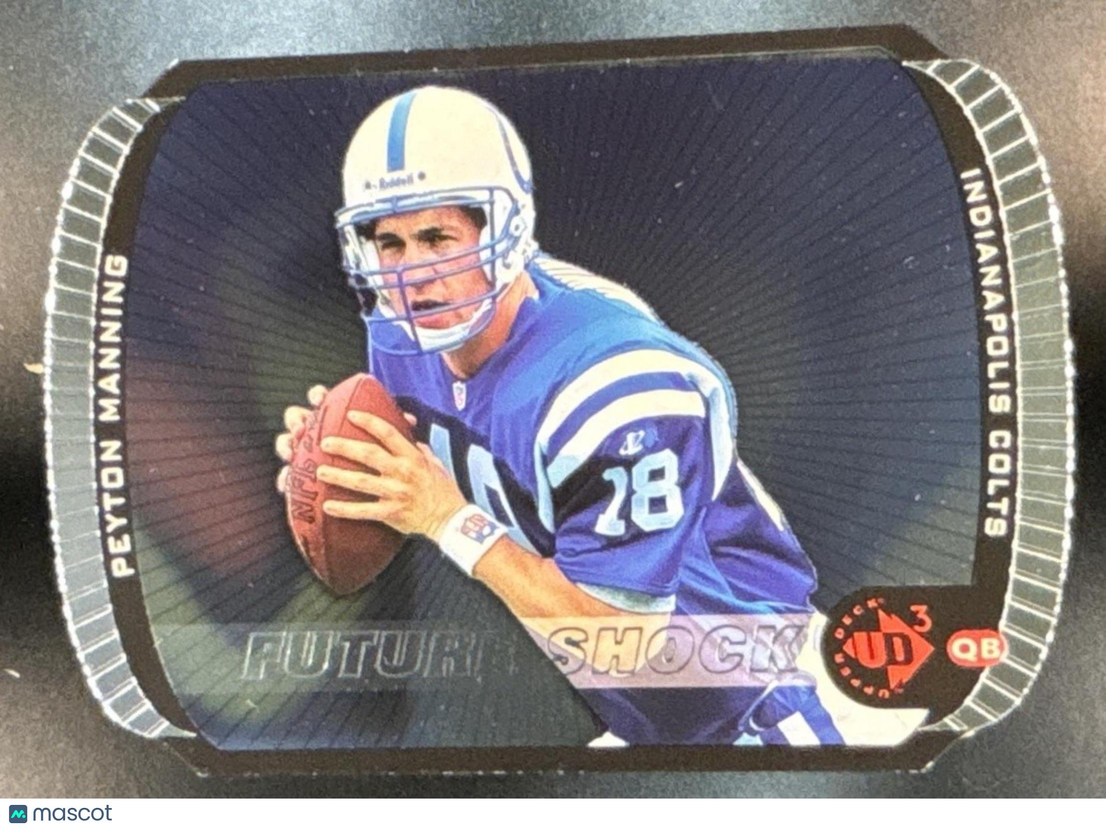 1998 Upper Deck UD3 Peyton Manning Die Cuts /1000 #91 RC Indianapolis Colts - Sports Cards