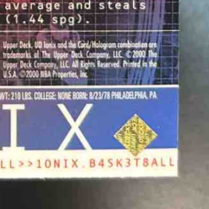 1999-00 Upper Deck Ionix Kobe Bryant Reciprocal #R25 Los Angeles Lakers - Sports Cards