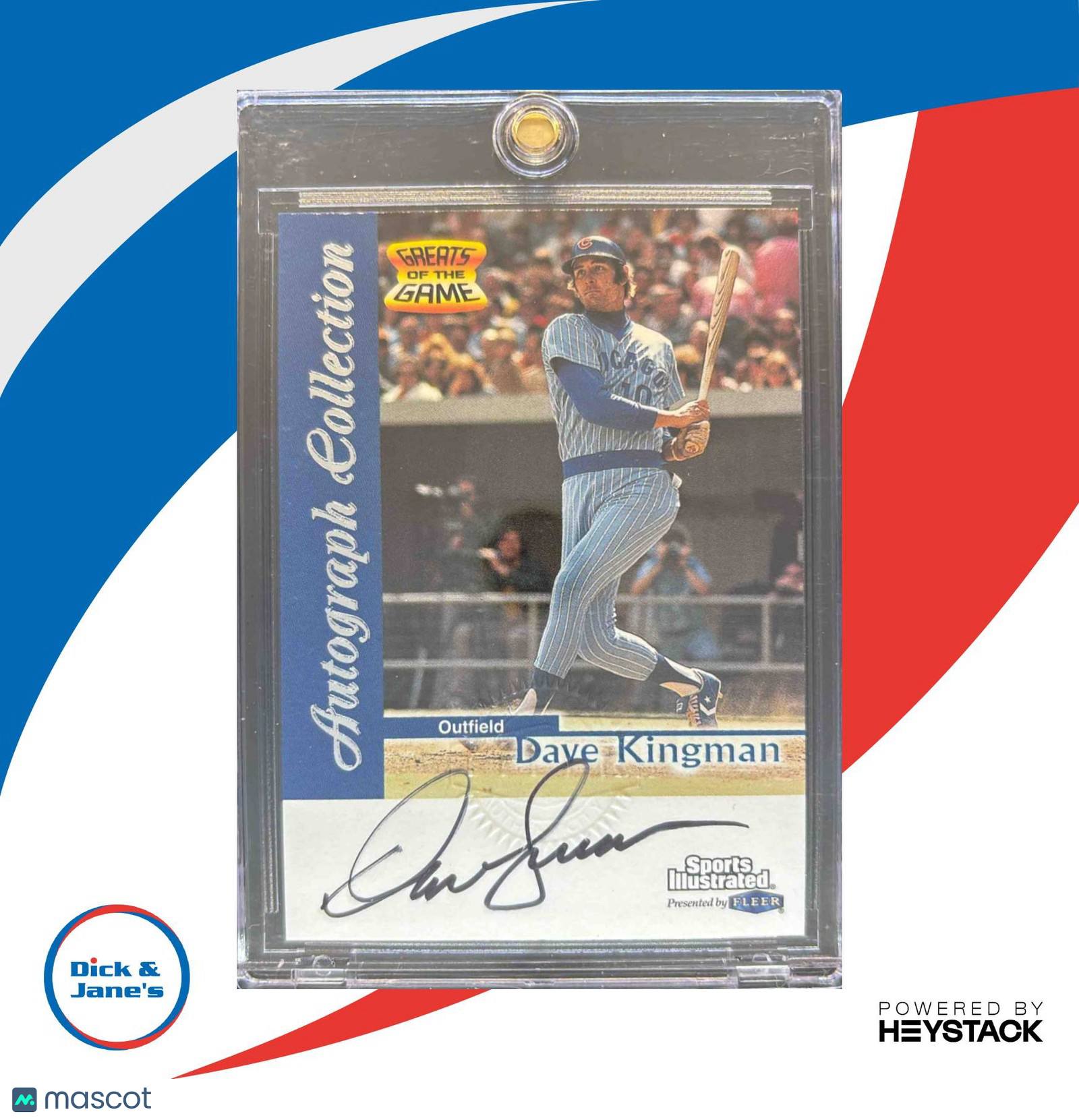 1999 Sports Illustrated Greats of the Game Dave Kingman Auto #NNO Chicago Cubs - Sports Cards
