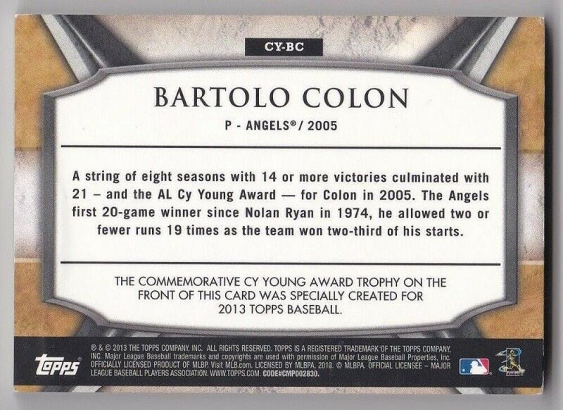 2013 Topps Cy Young Trophy