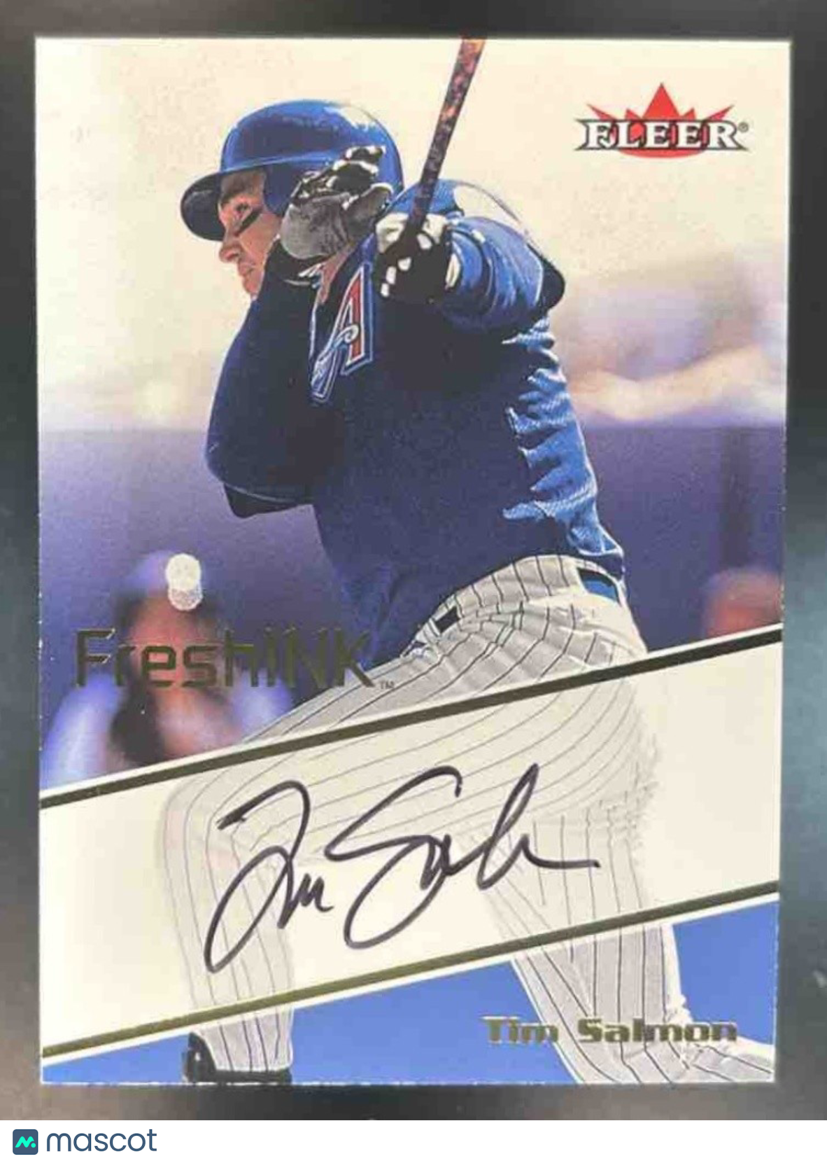 2000 Fleer Tim Salmon Fresh Ink Auto #NNO Auto - Sports Cards