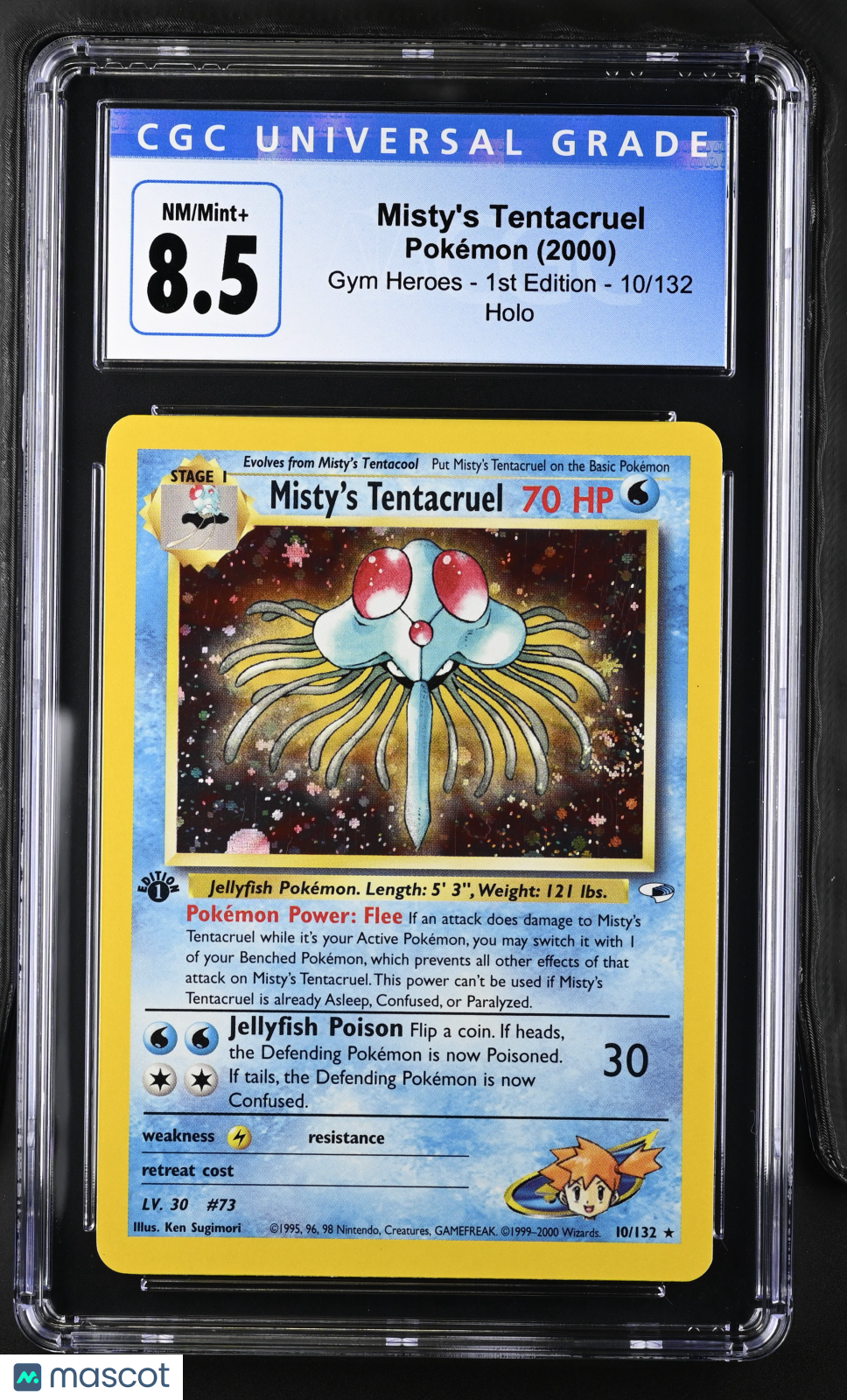2000 Pokémon Gym Heroes - 1st Ed. Misty’s Tentacruel #10/132 English CGC 8.5 - Graded TCG/CCG