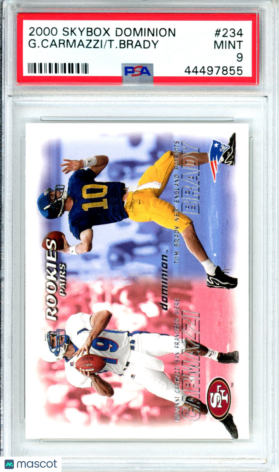 その他 NFL tom brady dominion rookiecard!!!!!! Tom Brady Giovanni Carmazzi 2000 Skybox Dominion Rookie Card