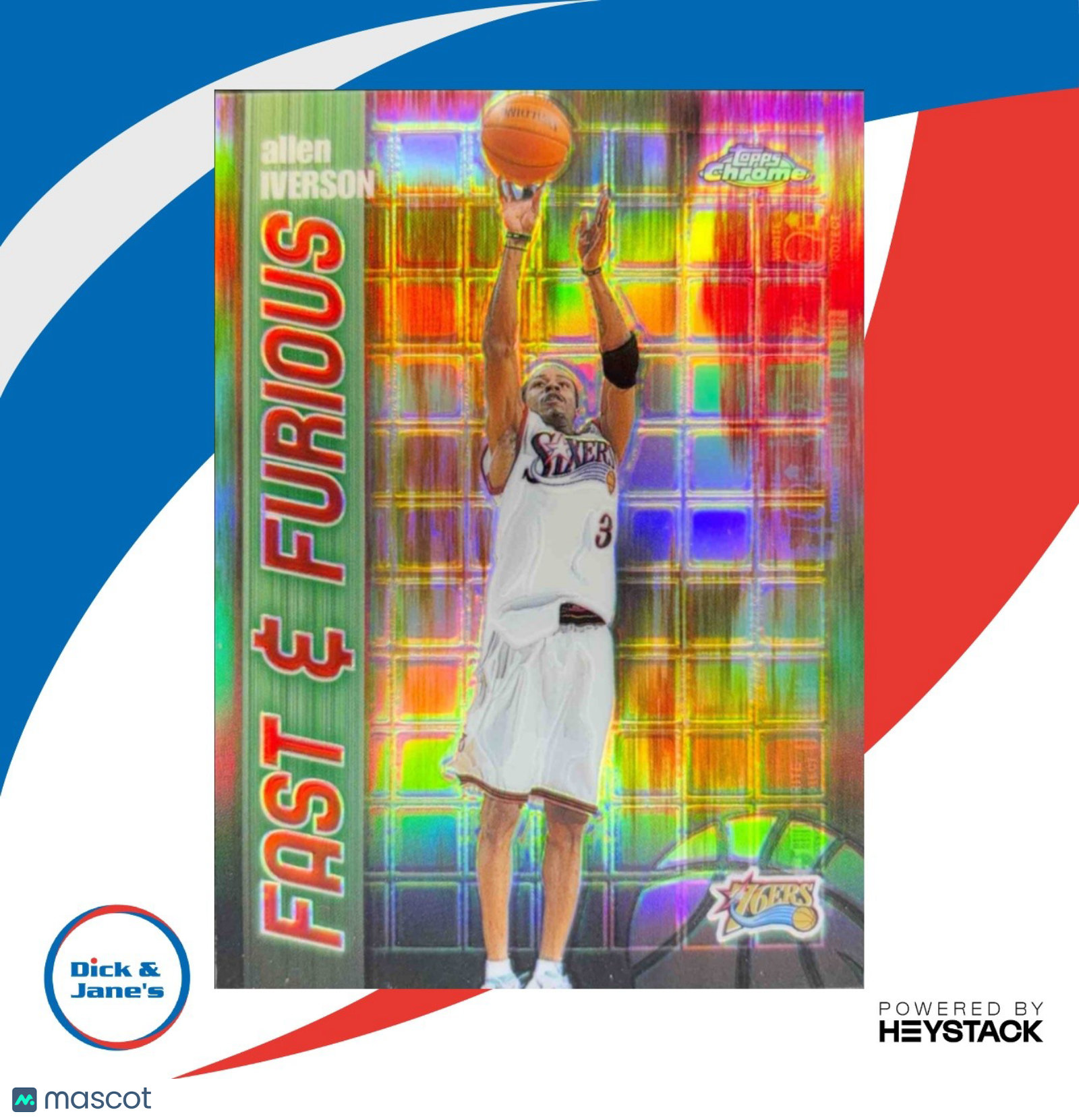 2001-02 Topps Chrome Allen Iverson Fast and Furious