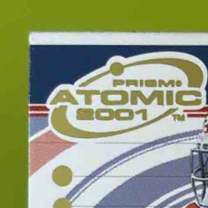2001 Pacific Prism Atomic Tiki Barber Jersey Patches #51 New York Giants - Sports Cards