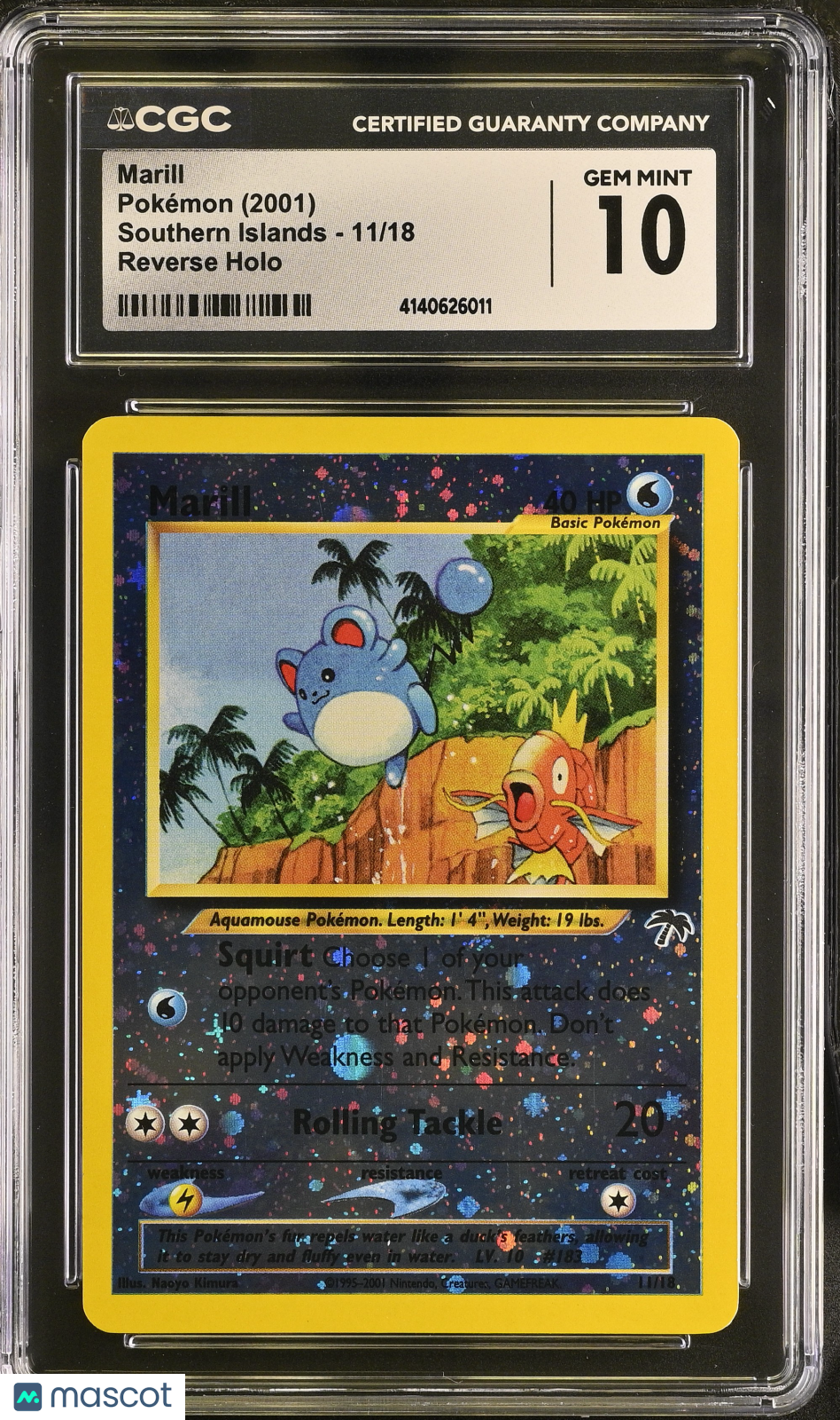 2001 Pokemon Southern Islands Marill #11/18 Reverse