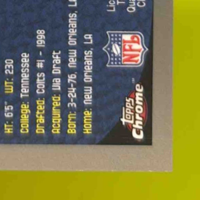 2001 Topps Chrome Peyton Manning Refractor 354/999 #98 Indianapolis Colts - Sports Cards