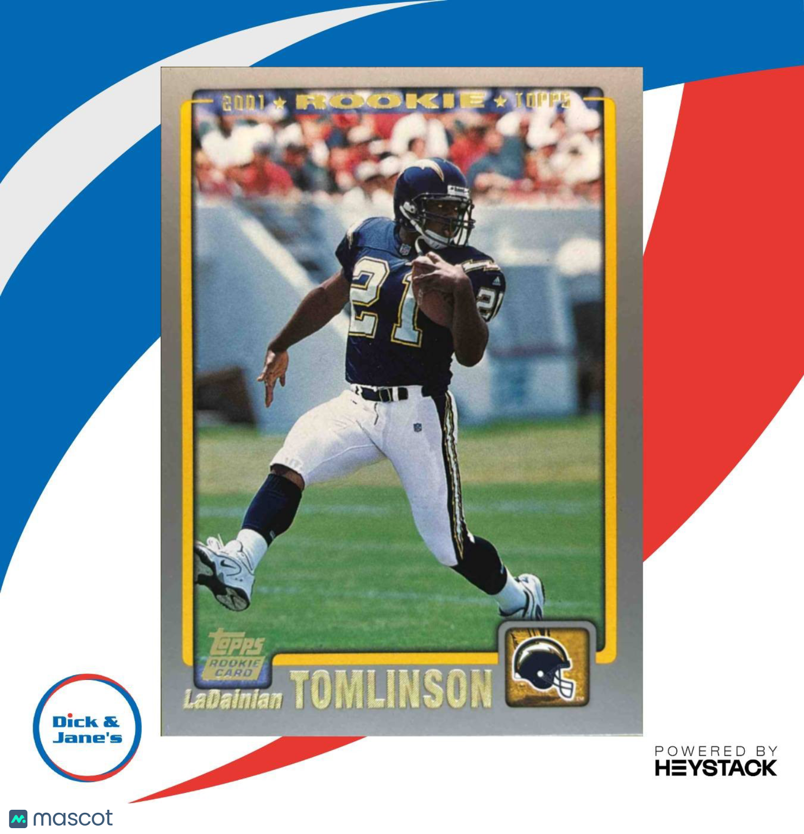 2001 Topps LaDainian Tomlinson #350 RC San Diego Chargers Rookie Card - Sports Cards