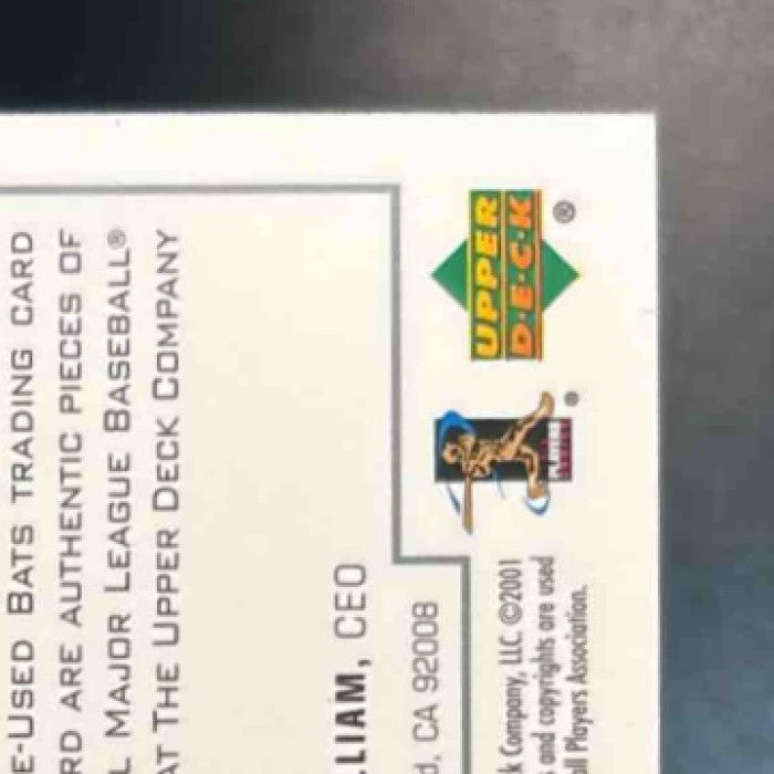 2001 Upper Deck Pros & Prospects Chipper Jones Albert Pujols Game Used Dual Bat - Sports Cards