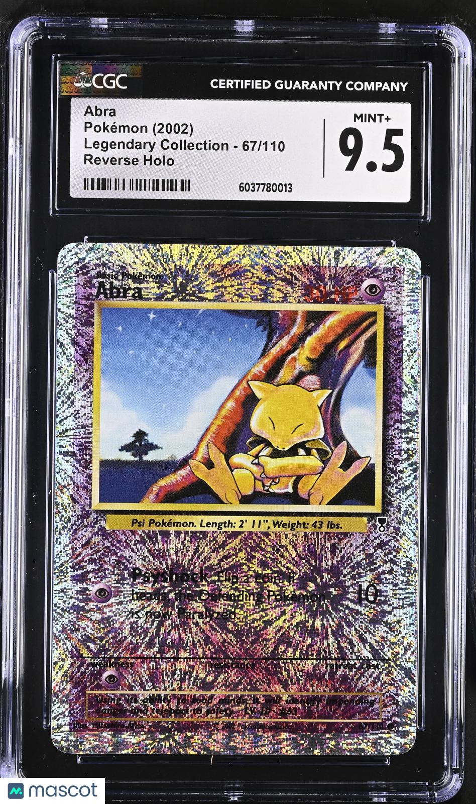 2002 Pokemon Legendary Collection Abra #67/110 English CGC 9.5 Graded TCG/CCG