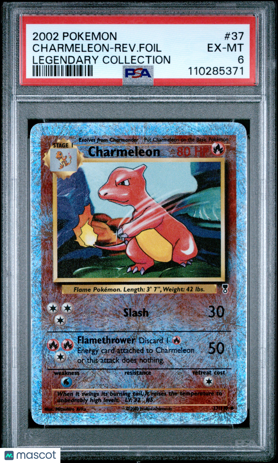 2002 Pokemon Legendary Collection Charmeleon Reverse Foil #37 PSA 6 - Graded TCG/CCG