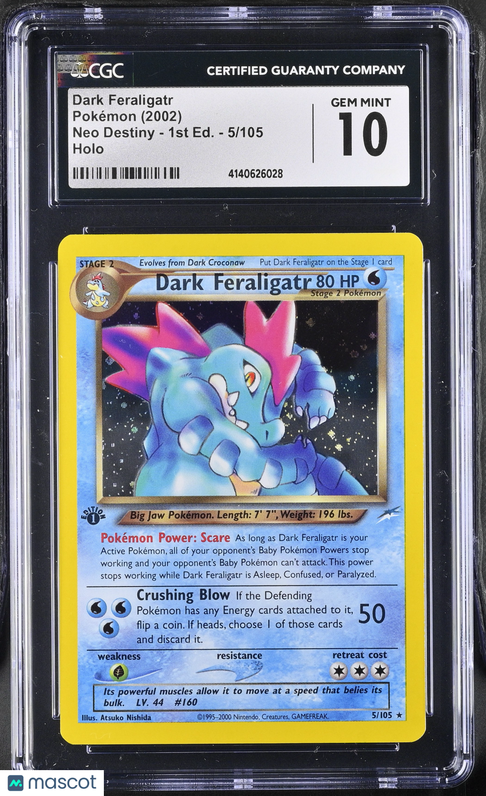 2002 Pokémon TCG 1st Edition Neo Destiny Dark Feraligatr #5/105 CGC 10 - Graded TCG/CCG