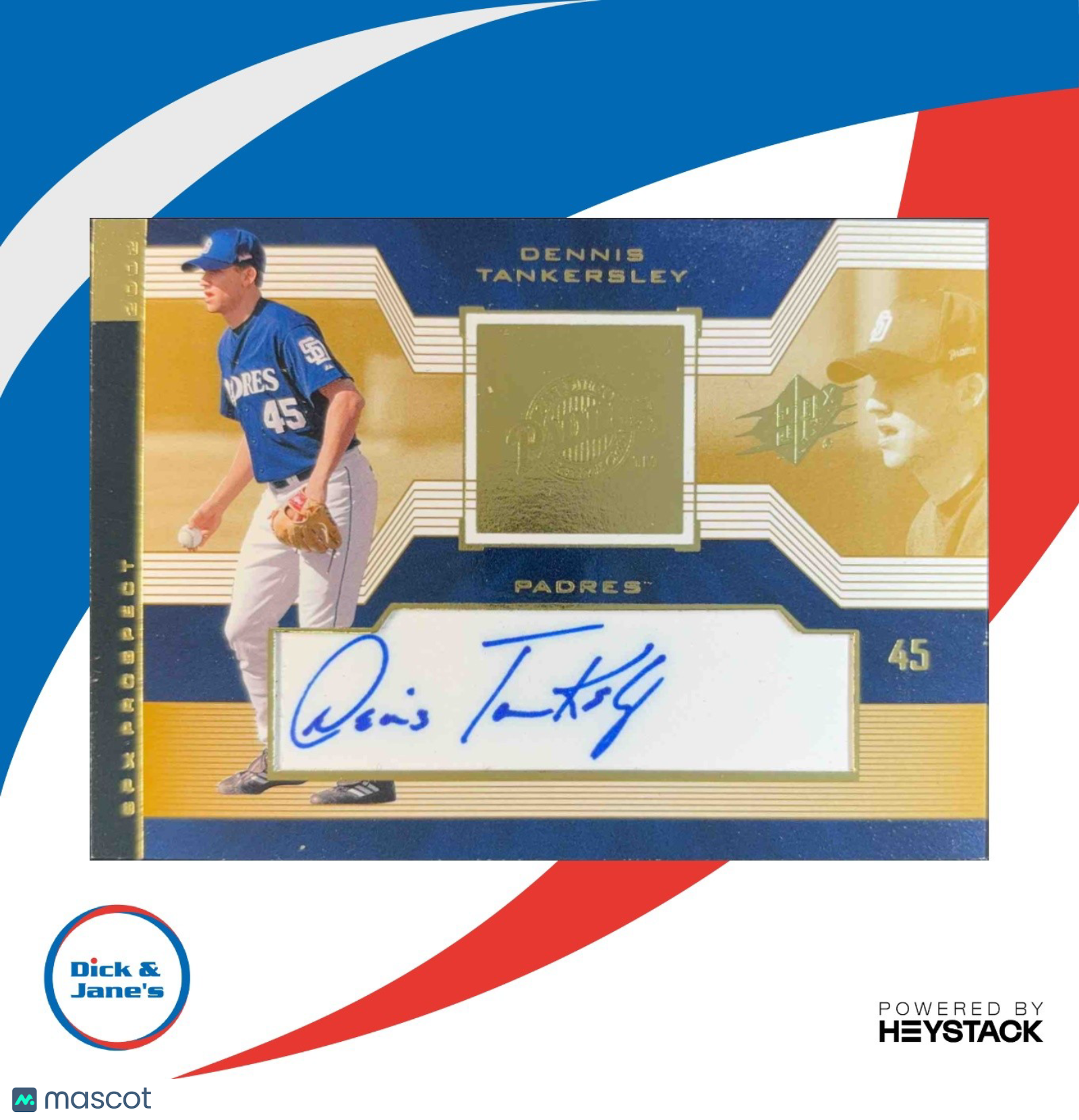 2002 SPx Dennis Tankersley #147 Auto San Diego Padres - Sports Cards